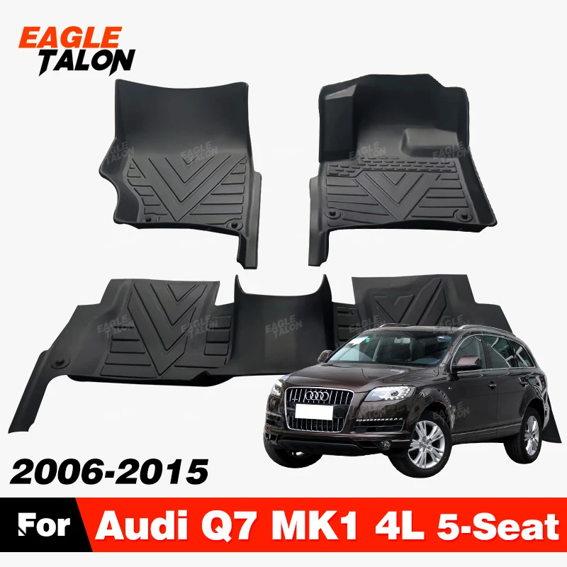 Custom TPE Car Floor Mat For Audi Q7 MK1 4L 5-Seat 2006-2015 14 13 12 11 10 Carpet Cover Interior Protector Accessories Parts