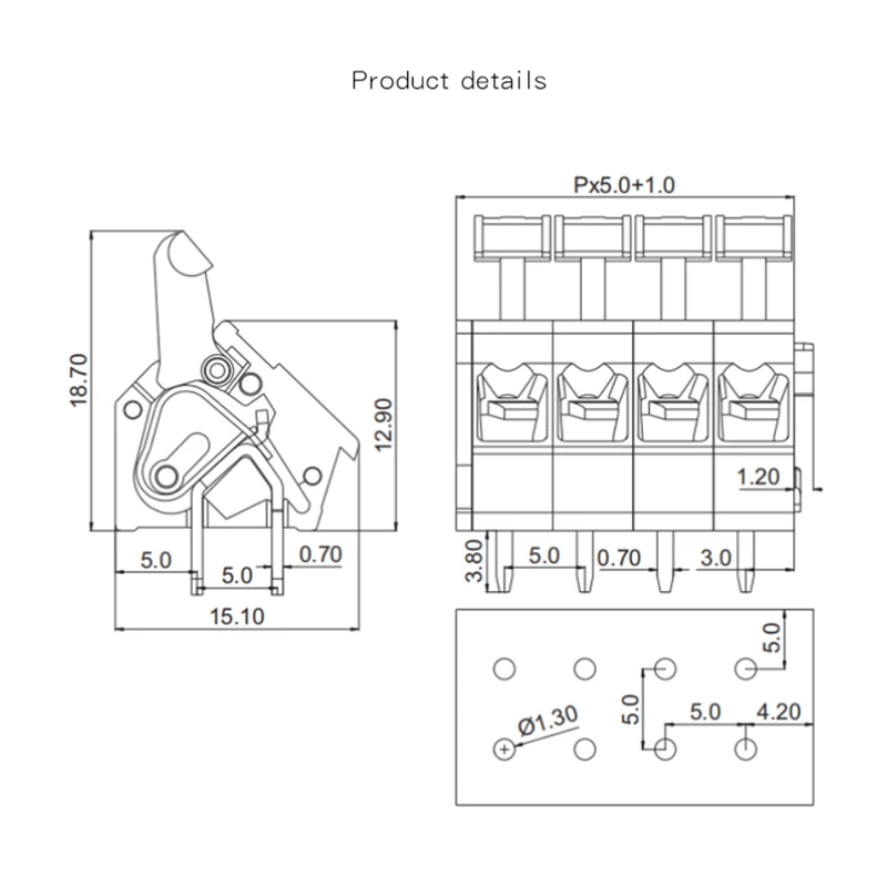 (10 Adet) KF243 - 5.0mm 2P 3P 4P ~ 10P Çift Sıralı Doğrudan Fiş 5.0mm Pitch Yaylı PCB Terminal Konnektörleri DG243