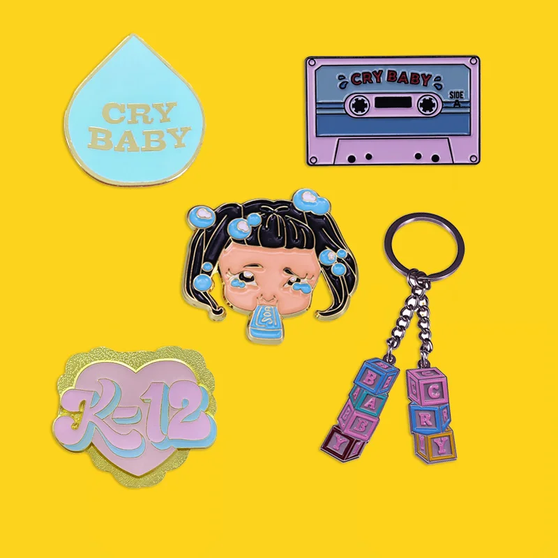 High Quality Melanie Martinez Enamel Pin Female Singer Brooch Keychain Single Album Music Badge Gift Accessories for Fan Friends