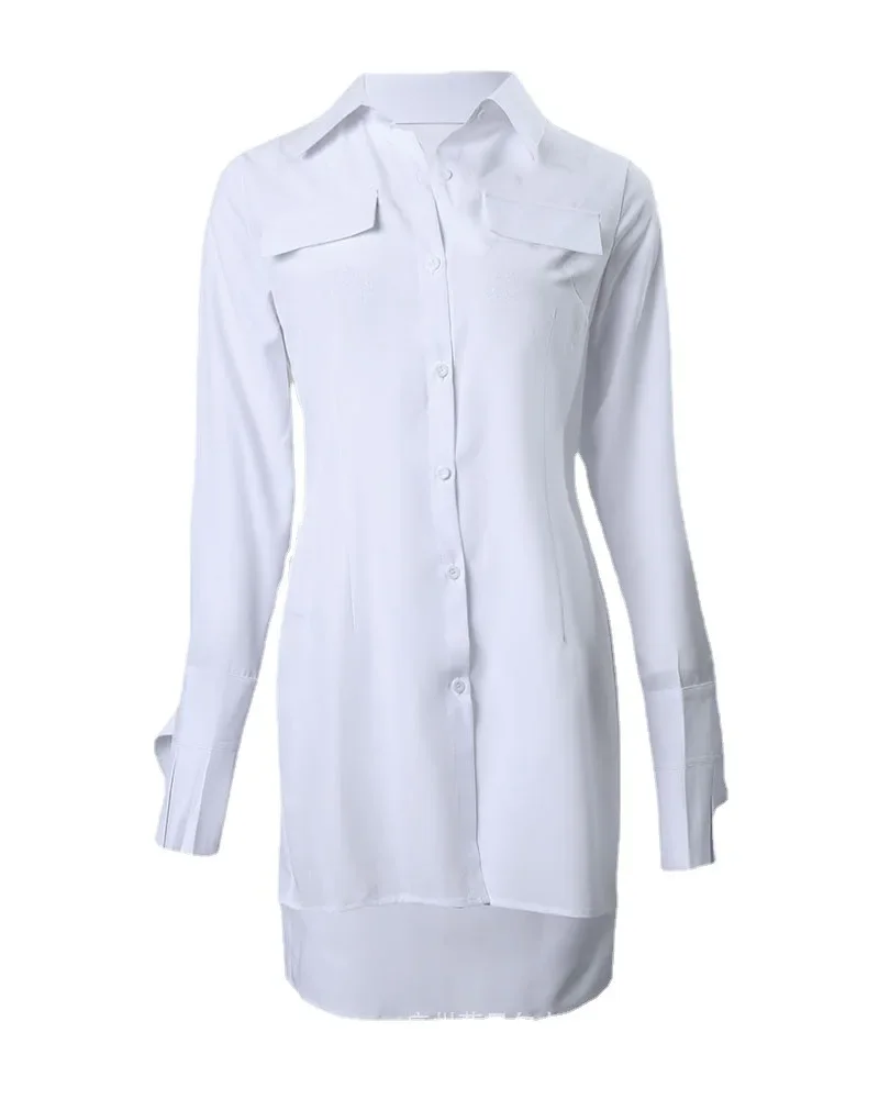 Abiti da donna Moda Nuovo abito camicia sexy a maniche lunghe da donna