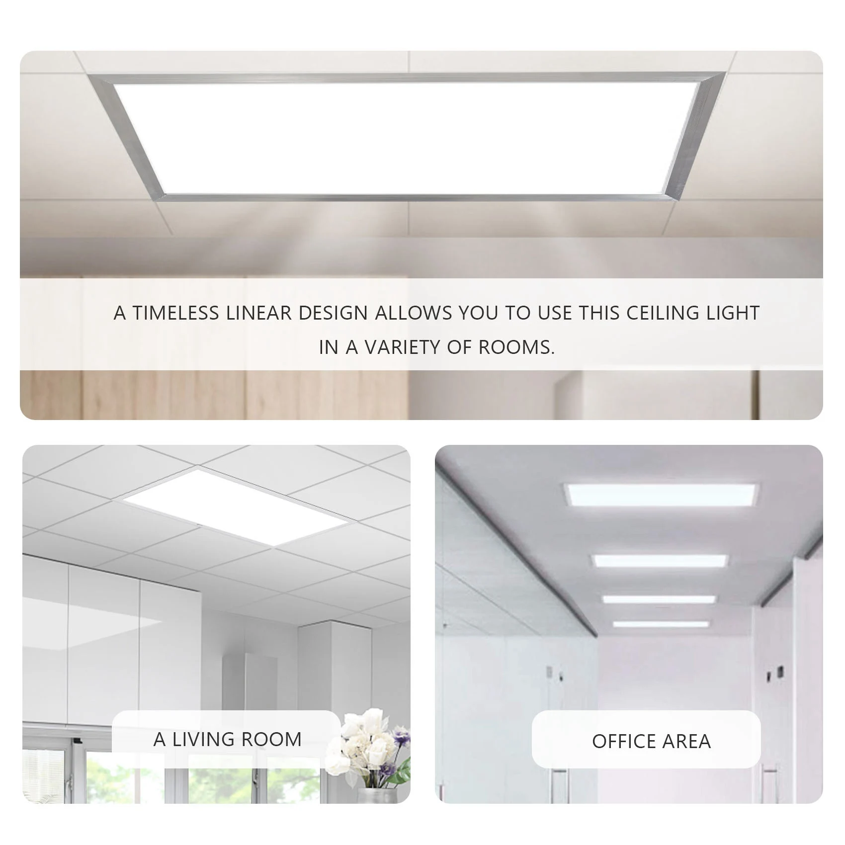 Imagem -05 - Painel Led Downlight para Escritório Luzes Brancas da Grade Luz de Teto 40w 6500k 30x60cm