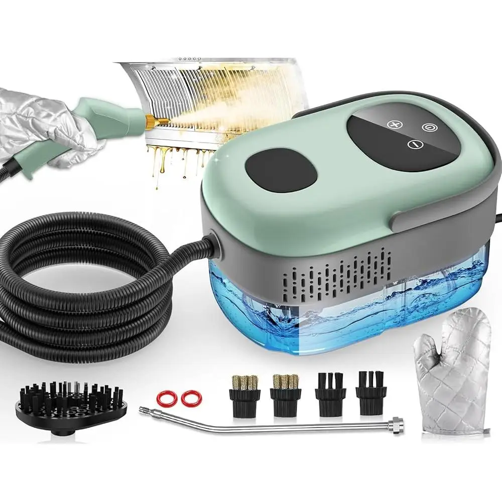 High Pressure Steam Cleaner 2500W Handheld Portable Multi-Purpose Chemical-Free Fast Heat-Up 10 Seconds with 9 Accessories Home