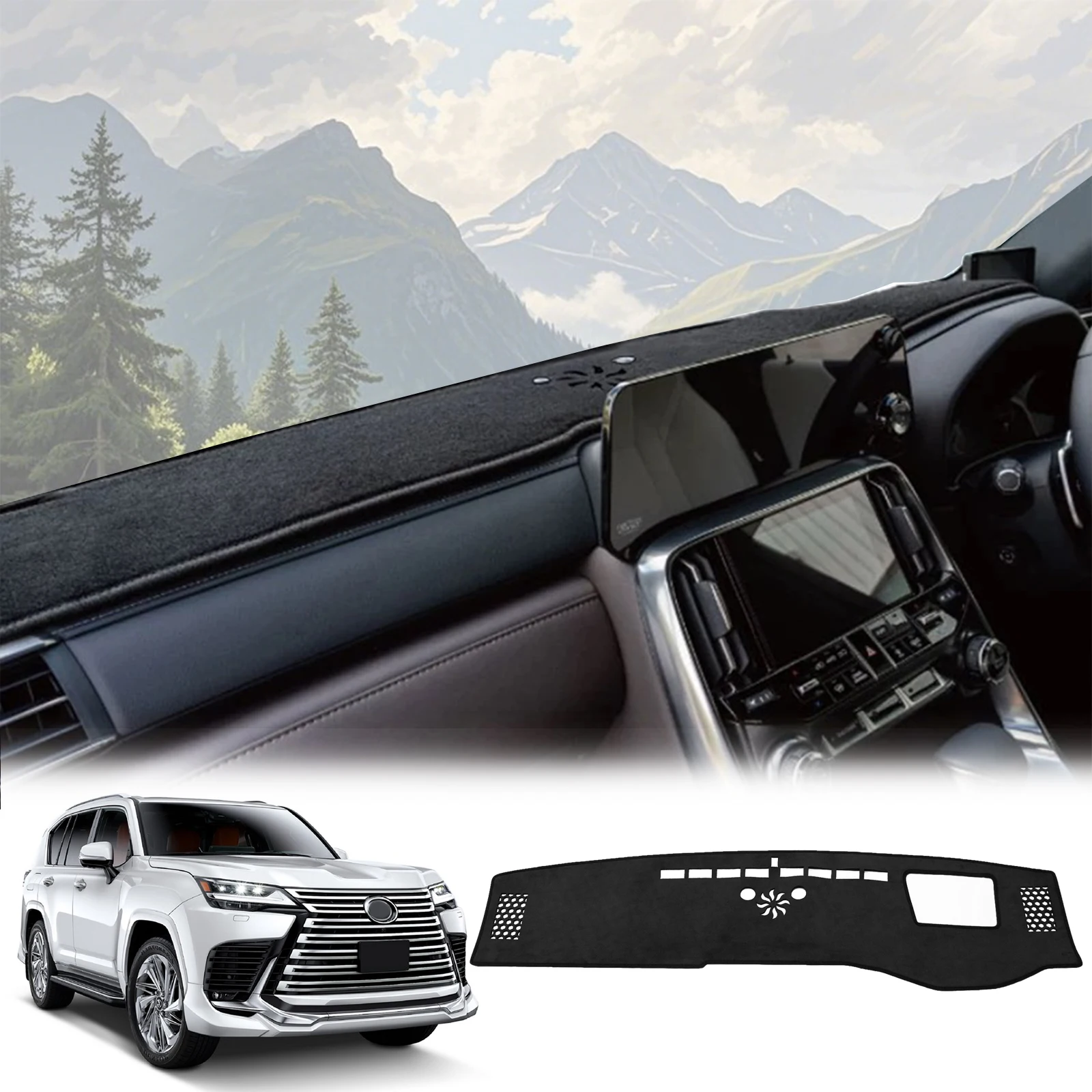 

for Lexus LX600 LX700h 2022 2023 2024 2025 LX 600 LX 700h Car Dashboard Mat Protective Carpet Dash Pad Accessories Dashmat