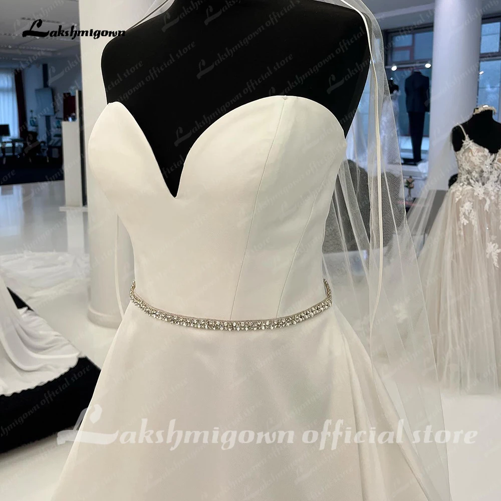 Lakshmigown abiti da sposa in raso Sweetheart Court Train elegante abito da sposa a-line abiti lunghi per le donne 2024 Robe De Mariee