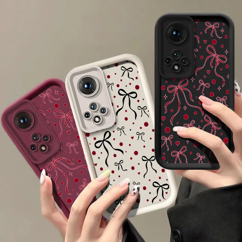 Polka Dots Bowknot Phone Case For Honor 600 400 300 Pro 200 Smart 20S 50 SE 70 90 Lite 9X Pro Silicon Soft Shockproof Cases Etui