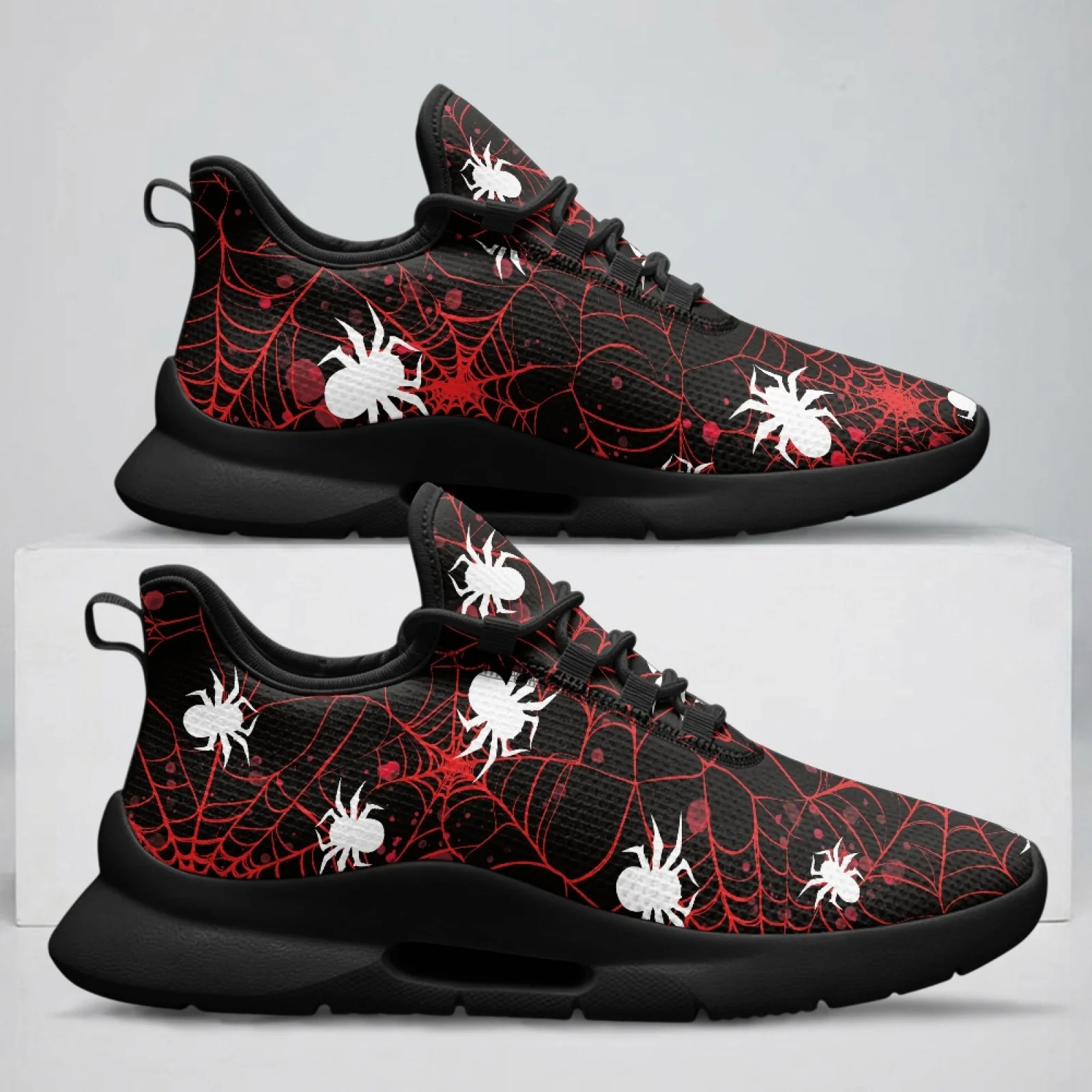 XIXIRIMIDO Women's Lace-up Casual Shoe Nurse Shoes Women's Sandals Men's Sneakers and Casual Shoes Tenis Feminino Spider Red