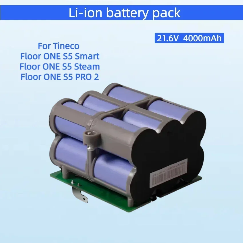 Vacuum Cleaner Battery 21.6V，Replacement Battery, For Tineco Floor ONE S5 PRO 2/S5 Smart/Steam Floor Washer Accessories