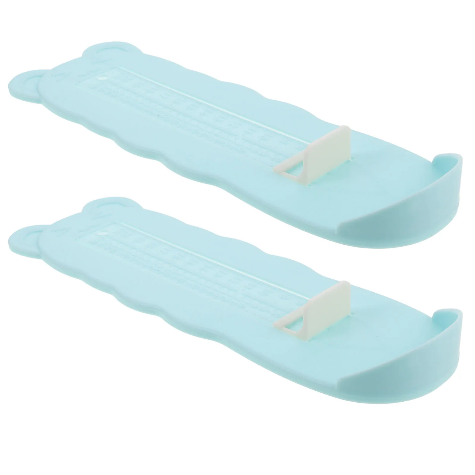 

2 Pcs Children's Measuring Instrument Gauge Skyblue Abs Plastic Measurement Tool Kids Foot Size Shoe Sizing Guide Baby Foot