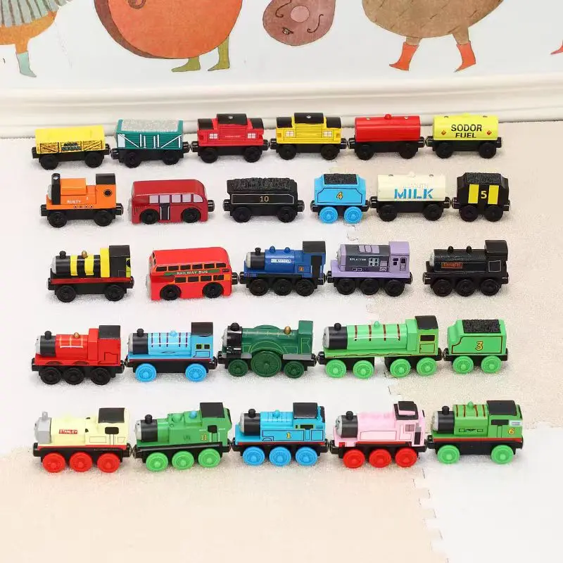 Thomas and Friends Wooden Train Model Toy Magnetic Molley Gold Diesel Lady Toby Rail Educational Toys For Children Birthday Gift