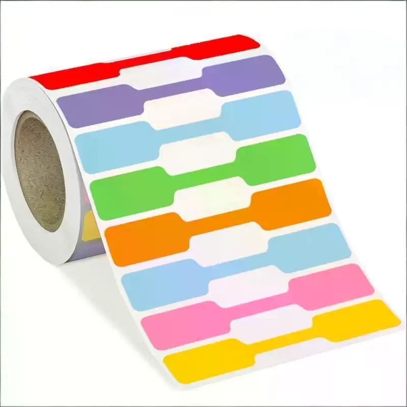 500PCs/Roll  Stickers Tags Self Adhesive White Blank Sticker Kraft Paper Ring Necklace Earring Price Label