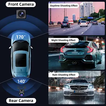 Aprilboy H5 12palcová zrcadlová palubní kamera 4K přední a zadní duální kamera do auta DVR s podporou G-senzoru parkovací monitor noční vidění GPS ADAS 10 nejlepší prodej Dvoukanálový rekordér do zpětného zrcátka - №6