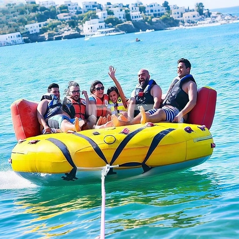 Promotion 4-10 People Inflatable Aqua Floating Towable Water Toys Tube Skie Boat/ Inflatable Donut Boat