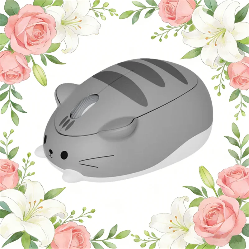 

Беспроводная мышь в форме кошки с кнопкой отключения звука, удобной ручкой, милым дизайном, портативная, с функцией Plug and Play, для офисного использования, подарок для девушки, двухрежимная мышь