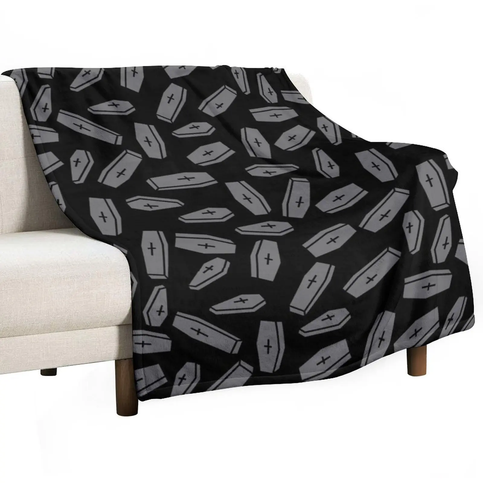 

Coffin Pattern Throw Blanket Custom Blankets For Sofas Blankets