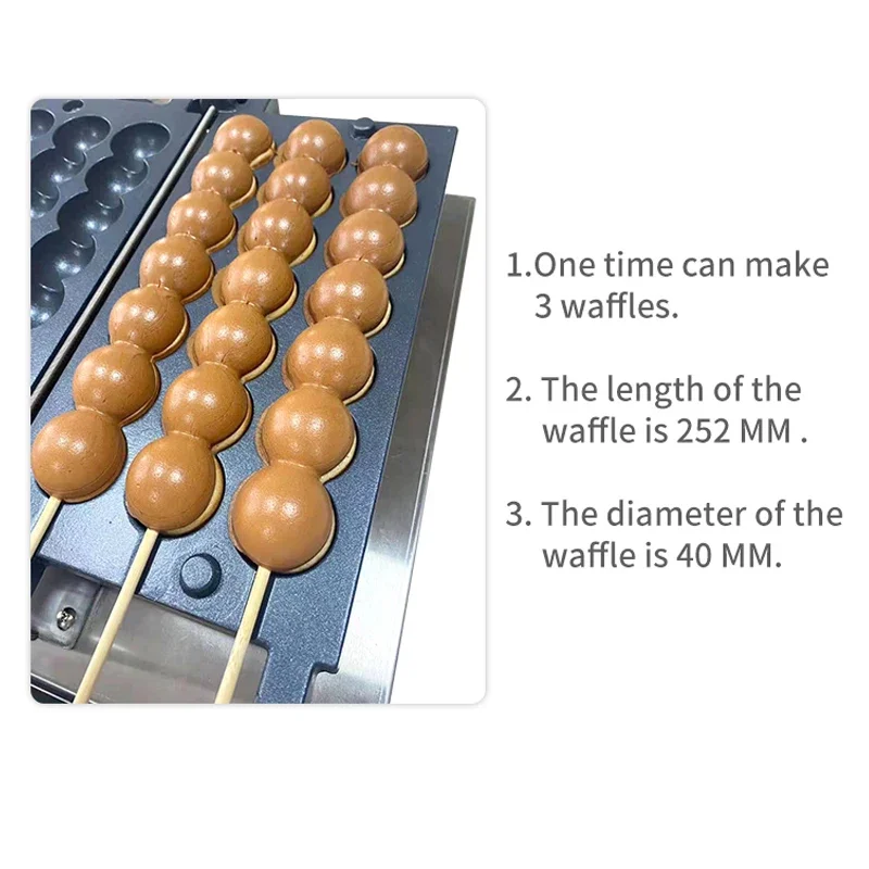 

Commercial Bubble Waffle Ball On Stick Iron Takoyaki Machine For Small Business Takoyaki Waffle Stick Makers
