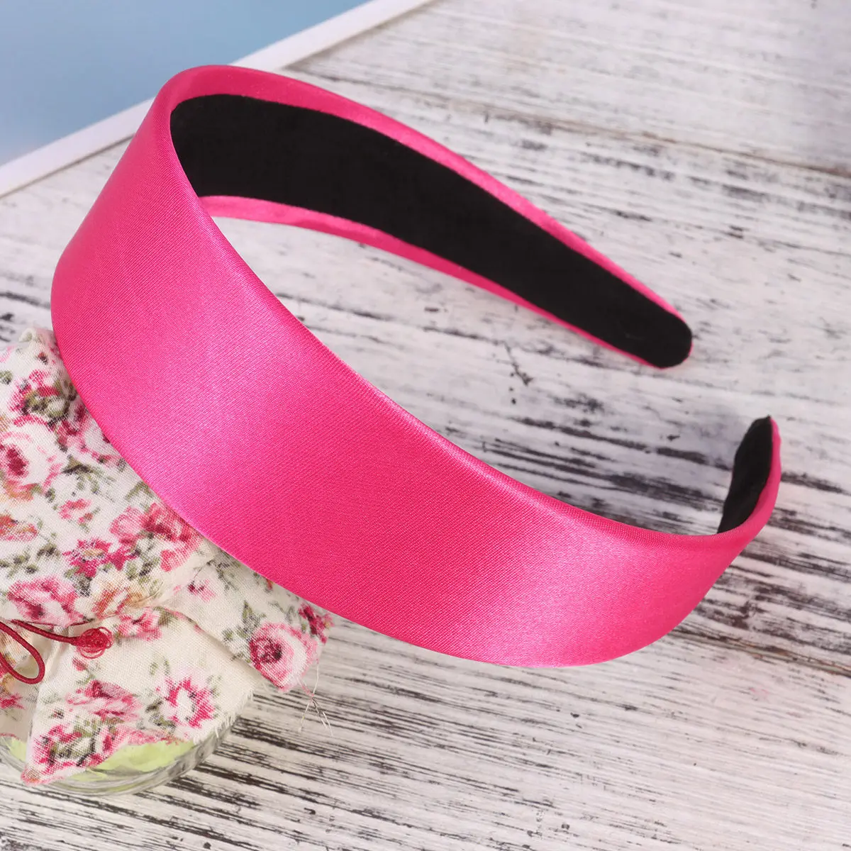 

2Pcs Satin Hair Band Solid Color Elegant Headband for Women Wide Edge Comfortable Fit Christmas Party Cosplay Accessory