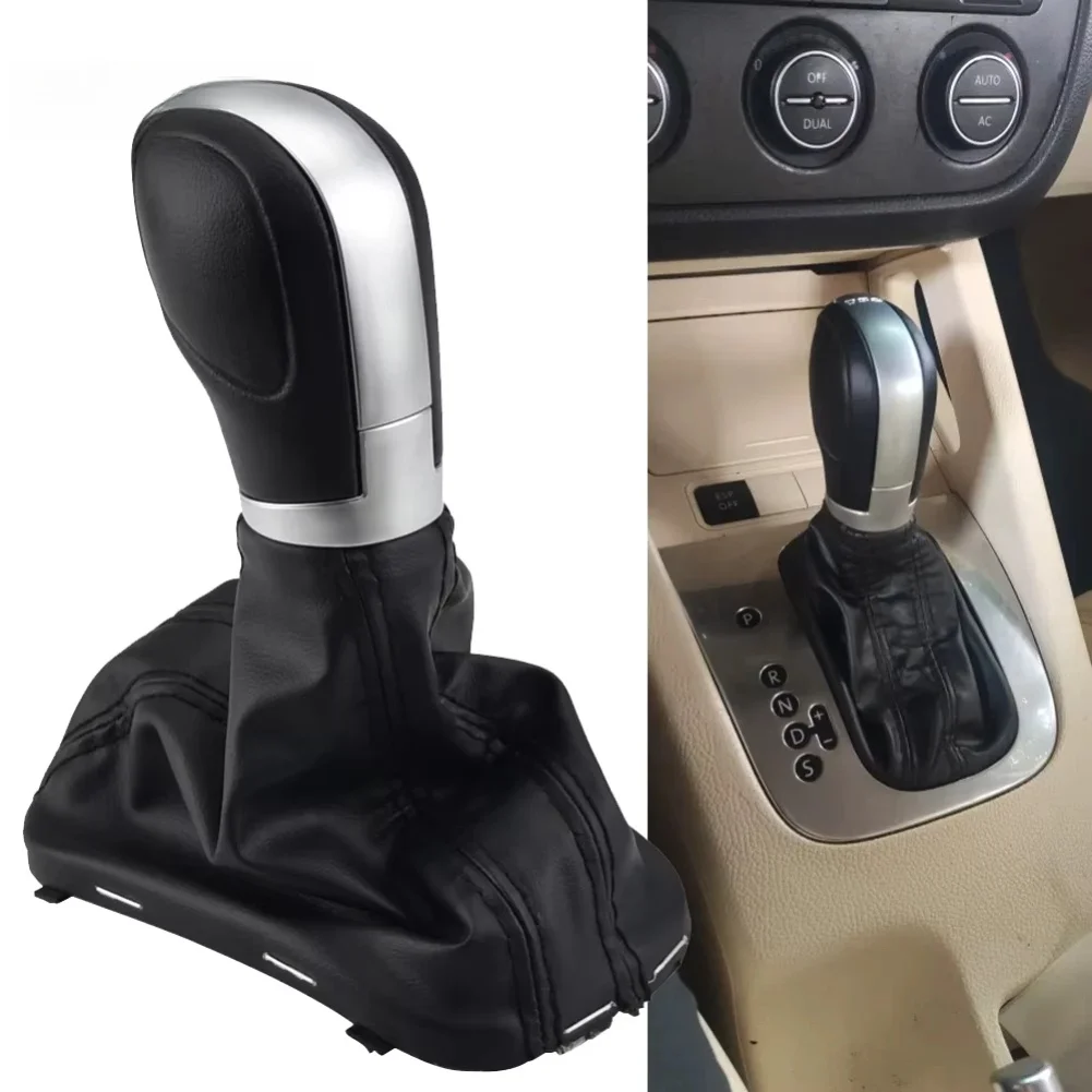 Gear Box Shift Knob Gaitor Boot Cover Black Plastic Artificial Leather For B7 CC Car Accessories Tools Car Interior Car Styling