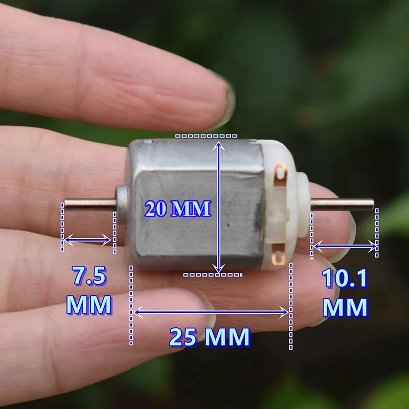 

FF-130SA Dual Shaft Mini 130 Motor DC 6V-12V 17400RPM High Speed Micro 20mm Electric Motor DIY Hobby Toy Model