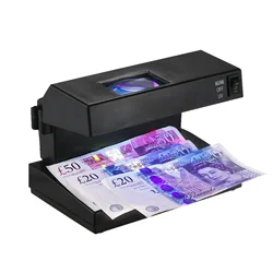 Portable Desktop Counterfeit Bill Detector Cash Currency Banknotes Notes Checker Machine Support Ultraviolet UV and Watermark