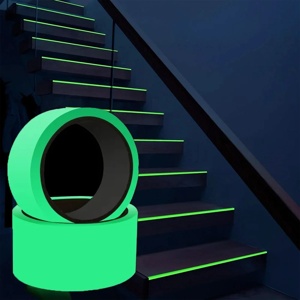 Glow In The Dark Tape Luminescent Emergency Luminous Photoluminescent Stickers For Safety Egress Marker Stair Steps Exit Sign