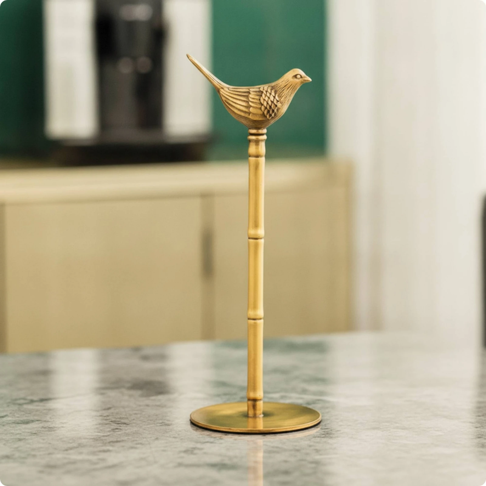 Bird Paper Towel Holder Brass-Colored Bird-Shaped Paper Towel Holder Vintage Decorative for Kitchen, Dining Room