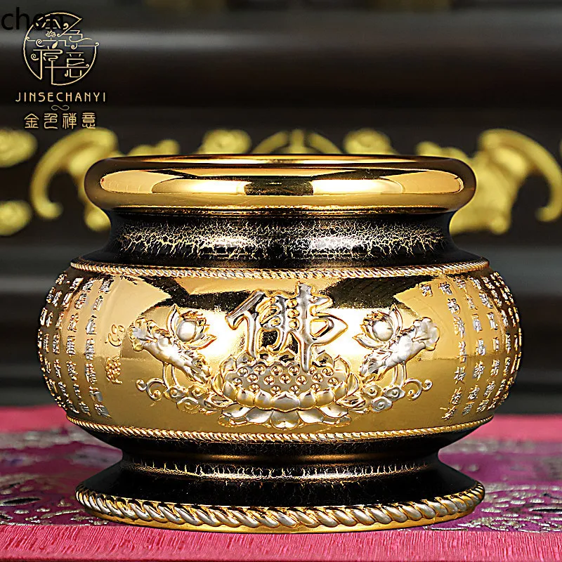 YFY    buddhist utensils suit, a complete set of buddhist supplies god of wealth, a complete set of   incense burners water cups