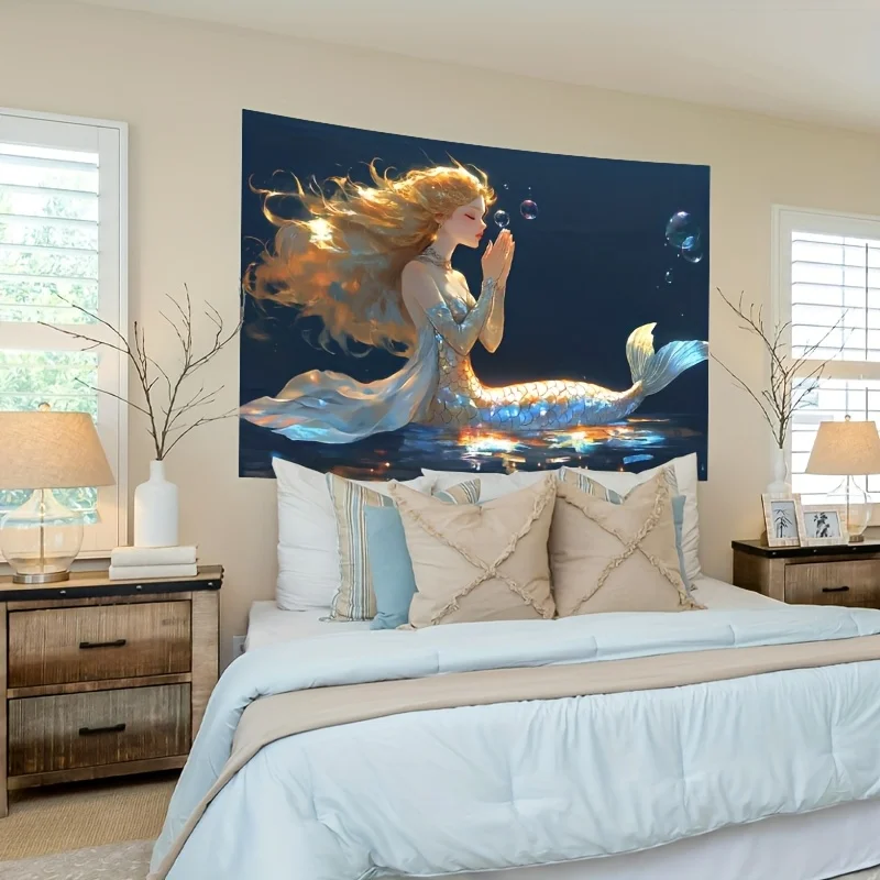 Dreamy Mermaid Backdrop, Perfect for Decorating Rooms And Living Areas, Suitable for Outdoor And Indoor Party Decorations view 2