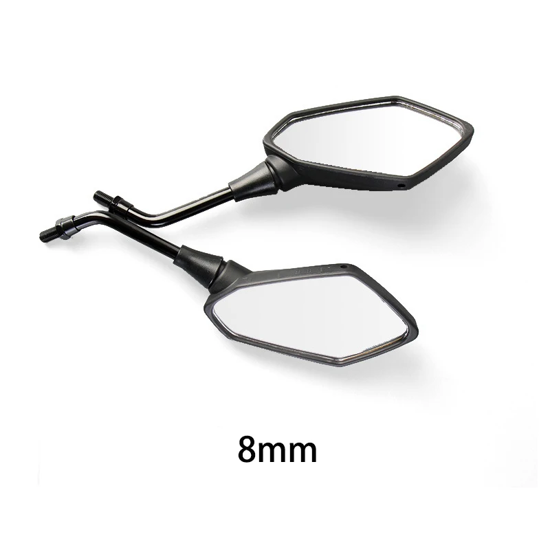 2 stks/paar Universele 8mm 10mm Motorfiets Spiegel Scooter E-Bike Achteruitkijkspiegels Elektromobiel Achterkant Bolle Spiegel