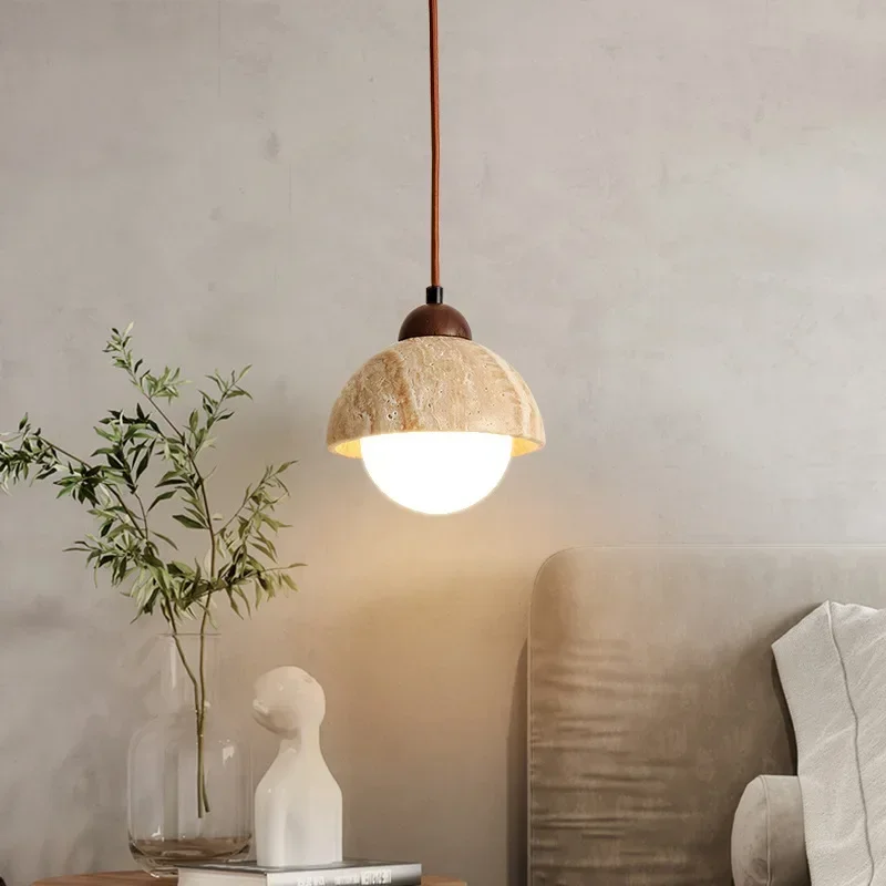 Huangdong Stone Chandelier Designer B&B Retro Style Nordic Restaurant Aisle Wabi-sabi Bedroom