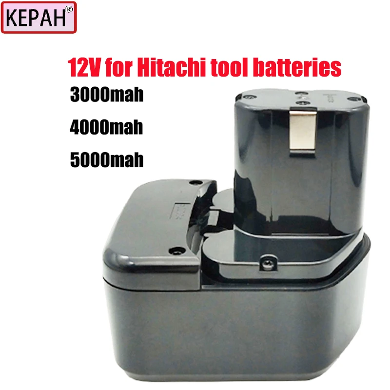 12V 3Ah 4Ah 5Ah NI-CD battery, for Hitachi Eb126hl Eb130hl Eb123r Eb130x Eb1233x，DB 12DM2, DH 15D2, DH 15DV, DN 12DYK, DN 12Y,