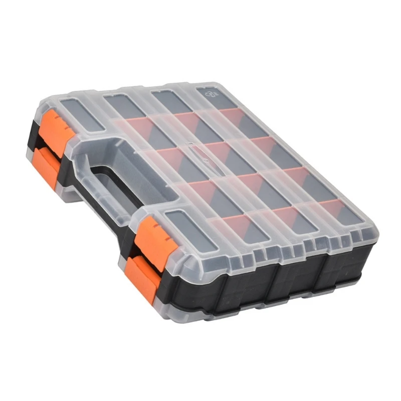 Double Side Tools Box Hardware Tool Container Bin Small Parts Storage Case Plastic Sorting Box Display Storage Case D2RD