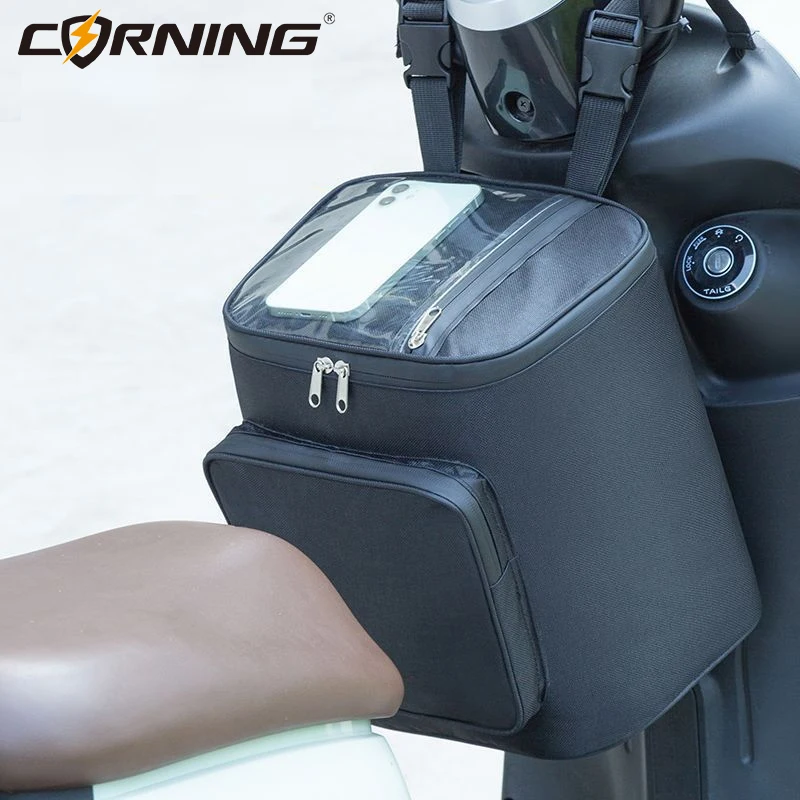 

1Pcs Large Capacity Motorcycle Battery Electric Vehicle Trunk Storage Bag Rear Mounted Hanging Bag Backrest Storage Oxford Cloth