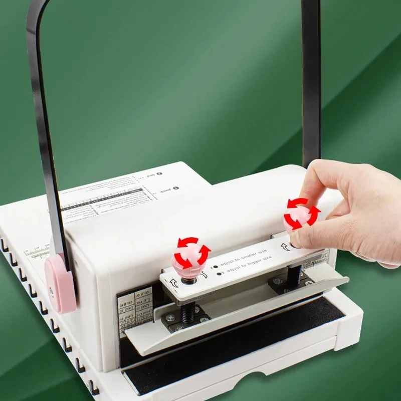 Punching Suitable for Book and Notebooks Binding Binding Machine 2:1 Double Wire Binding Machine Single-pass 20 Pages