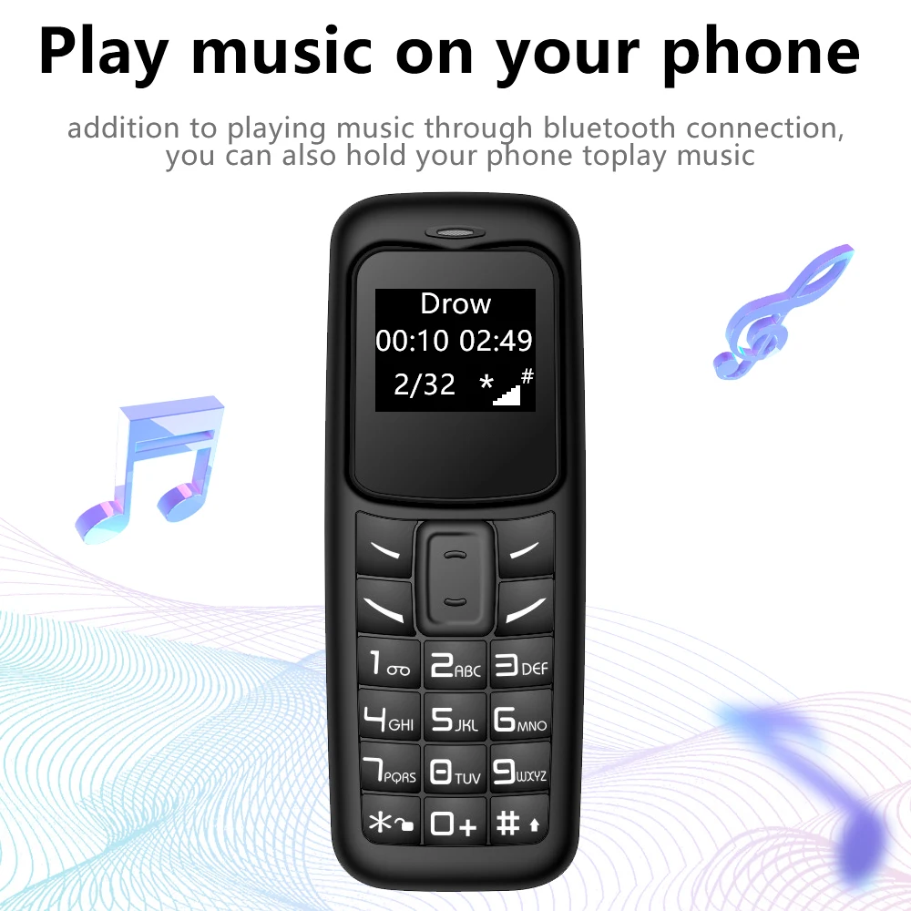 سيرفو 2G هاتف محمول صغير بلوتوث الطلب ماجيك صوت القائمة السوداء منخفضة الإشعاع سماعة رأس بخاصية البلوتوث هاتف محمول صغير متعدد اللغات