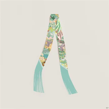 Luxury Style Tassel Silk Scarf Female Decoration Long Bag Ribbon Hair Belt Hot Selling…