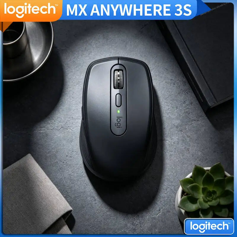 Precision MX Anywhere 3S Mouse - 8K DPI, Hyper-Scroll, USB-C Fast Charge, Ideal for Site Office & Field Task