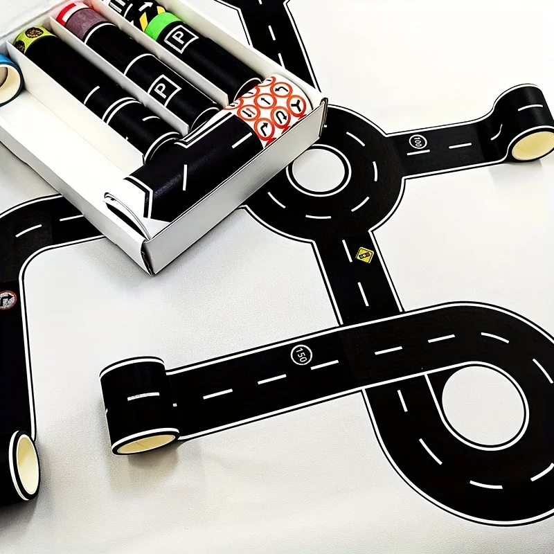 

3M/5M Miniature Traffic Game Scene Stickers DIY Road and Rail Transit Design and Paper Tape for Diy Model Making/Landscape 1Set