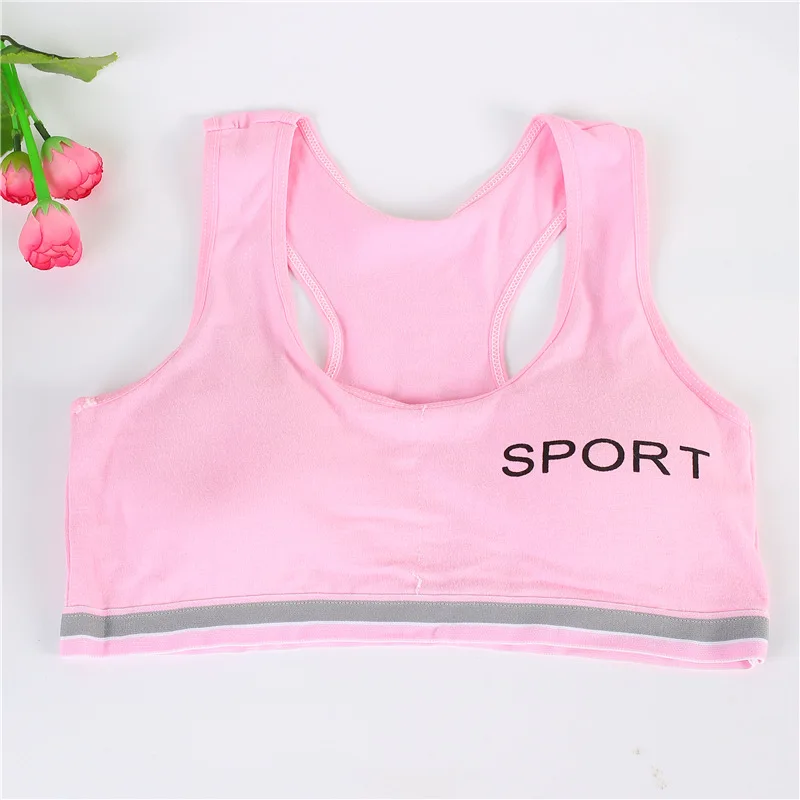 8-16years Teen Girls Training Bras Puberty Wireless Elastic Bra Cotton Sport Tank Tops Underwear cComfortable Cotton Bras