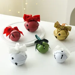 6/8CM Christmas Iron Bells Pendant Simple Beautiful Delicate Christmas Tree Decoration Can Ring Bow Bells Holiday Party Decor