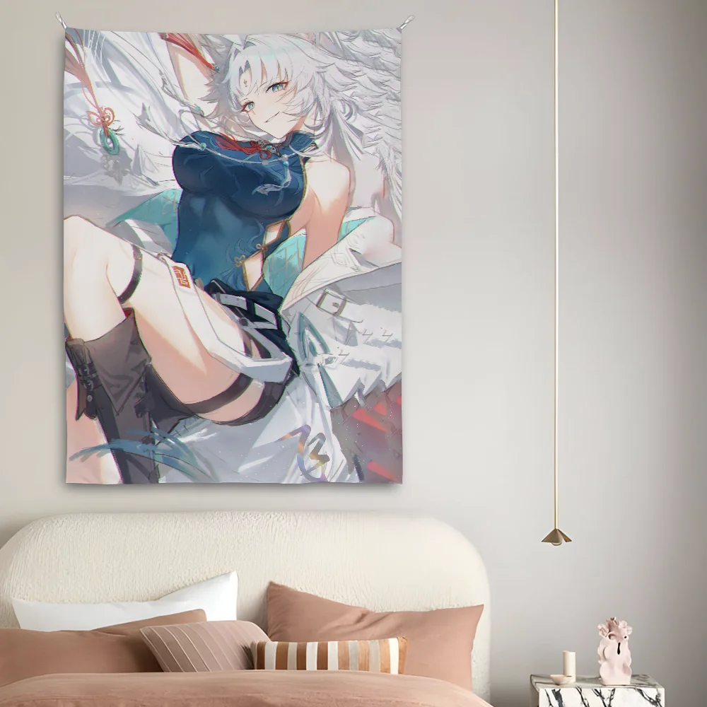 Feixiao Honkai Star Rail Sexy Tapestry Bedroom Living Bar Garden Outdoor Microfiber Festival Decoration Background Art Banner