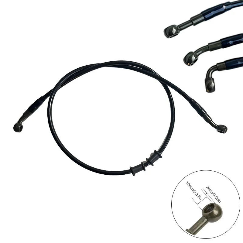 Motorcycle Hydraulic Brake Pipe Reinforced AN3 Stainless Steel Braided Brake Clutch Pipe M10 0° 28° 90° Motocross brake hose 1/8