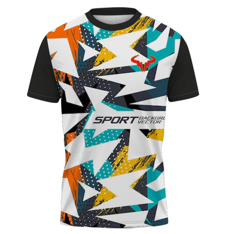 

New Men's T-shirt for Quick Drying T-shirt Shirt Uniform Extreme Sports Competition Clothing Printed T-shirt for Boys Breathable