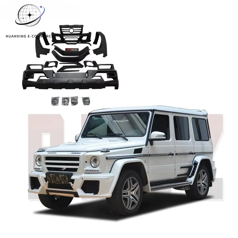 Suitable for 2005-2018 Mercedes Benz G-Class W463 Modified Body Wide Body Kit Resin Fiber Front and Rear Bumper Wide Body