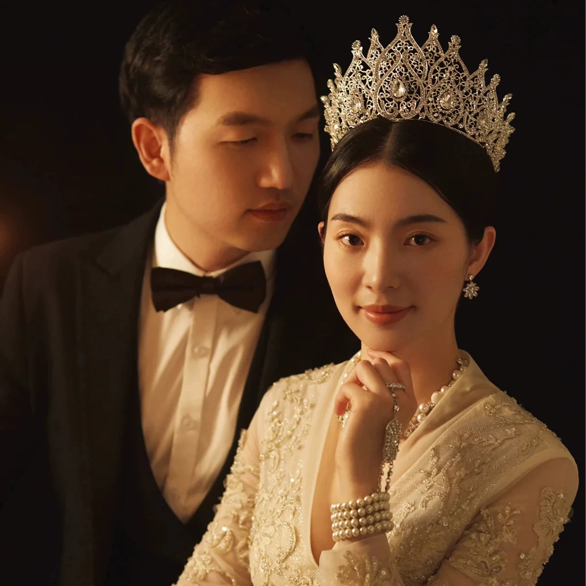Luxury European Bride Wedding Hair Crown Tiara Photography Beauty Pageant Wedding Dress Birthday Party Headpiece Accessories
