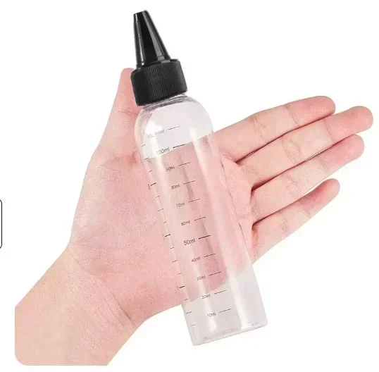 5Pcs 30/60/100/120/250/500ml Empty Squeezable PET Plastic Ink Bottles with Screw-On Lids Refillable Liquid Oils Dropper  Bottles