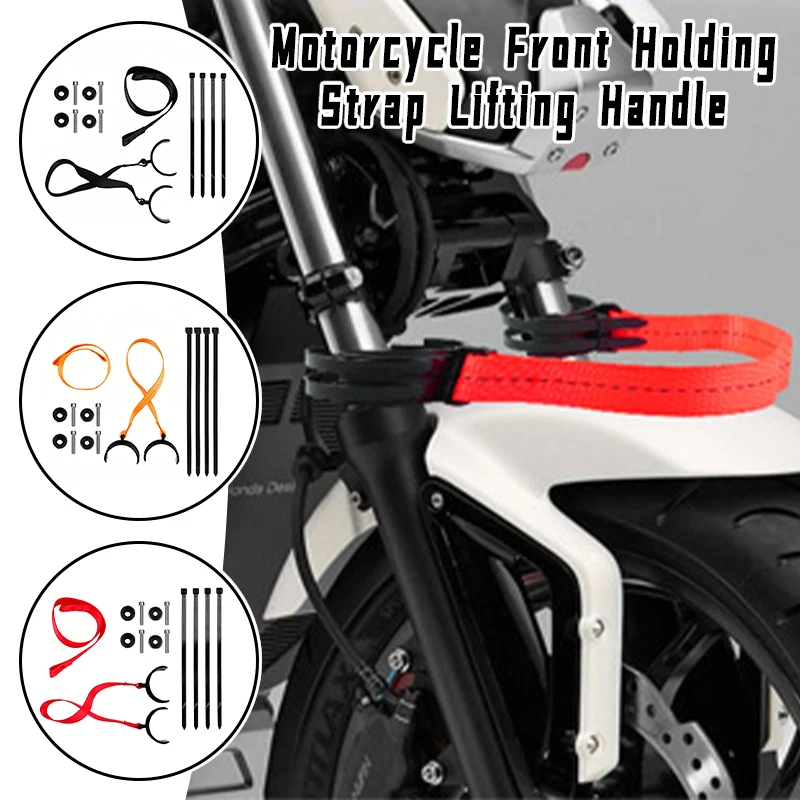 New Type Motorcycle Universal Rear Rescue Tow Belt NICECNC Fork Holding Strap Lift Handle for KTM Honda Yamaha Suzuki