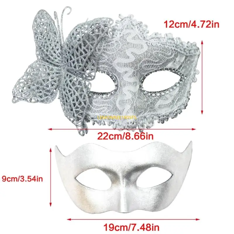 Dxae paar maskerade masker Halloween oogmasker half gezicht maskerade kostuummasker voor vrouwen mannen maskerade Halloween