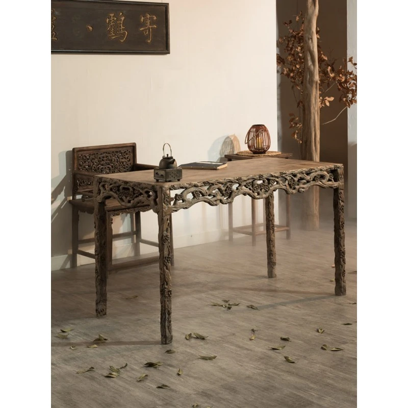 Old calligraphy table Ming-style picture case writing desk Ming and Qing classical old objects Huali