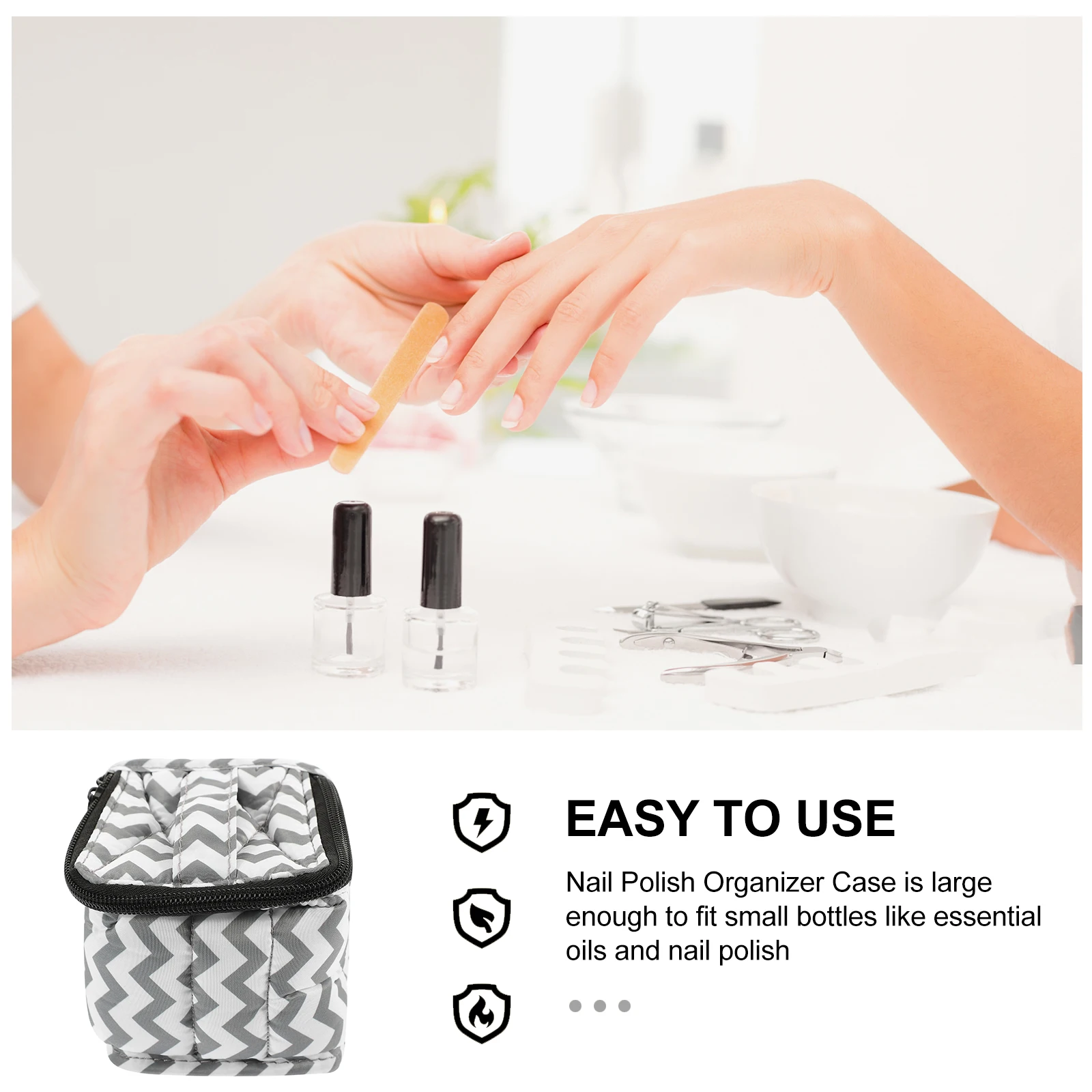 

Nail Polish Storage Bag Organizer Case For Essential Oils Travel Home Multiple Pockets Handle Compartment Nail Supply Organizer