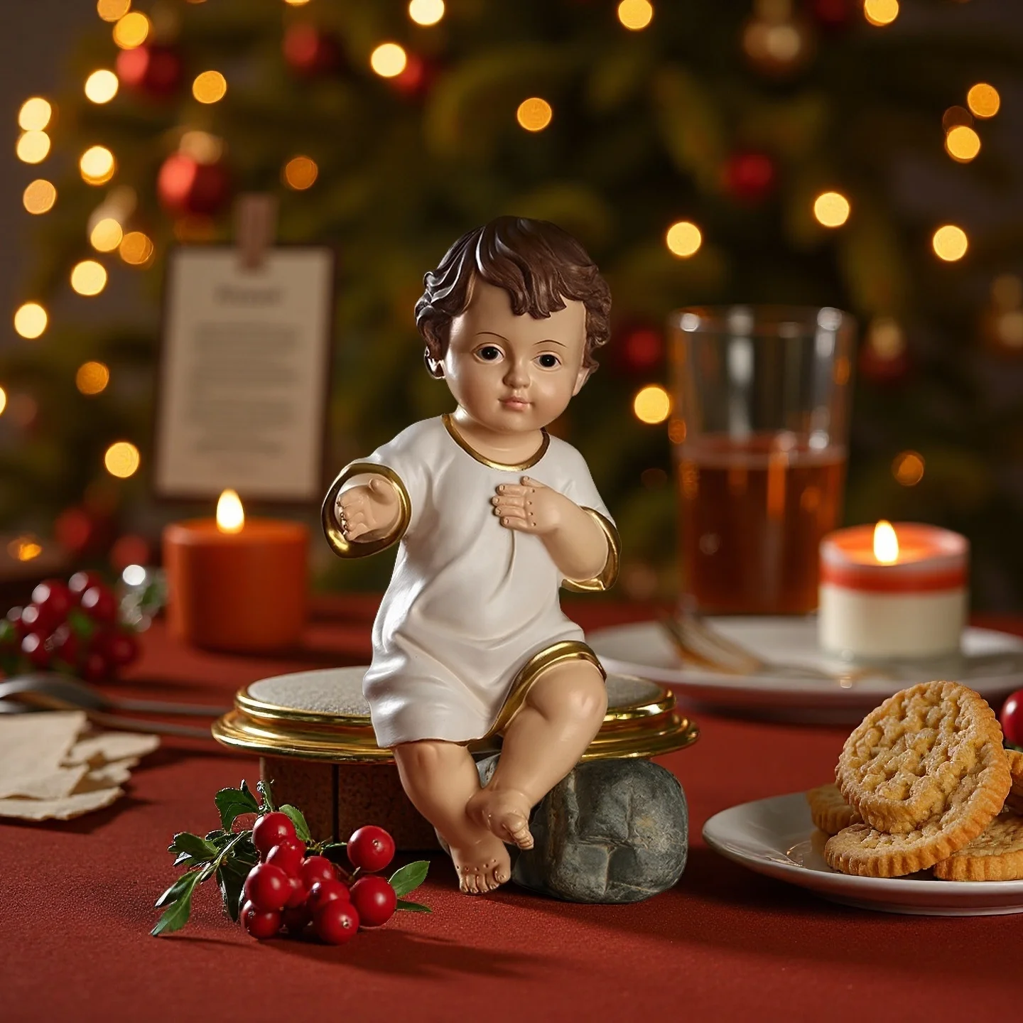 

Classical Christmas doll ornament statue of the birth of the Holy Infant Jesus holiday decoration gift resin figure handicraft